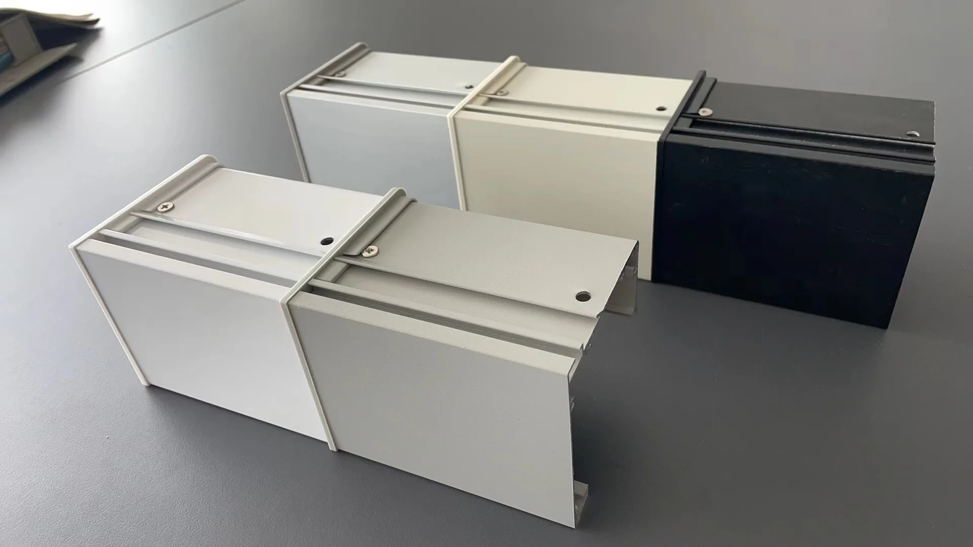 Square anodized silver cassette solar roller blind shade for Canada