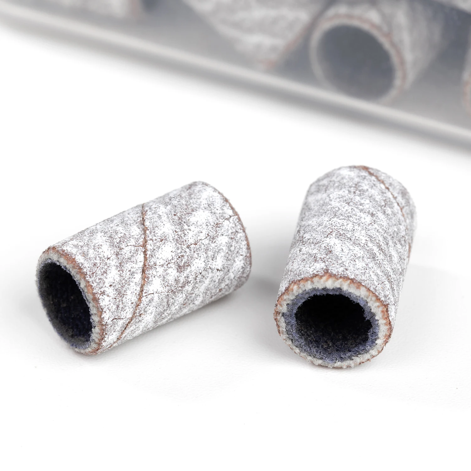 High Quality Wholesale Abrasive Korean Sanding Bit 100pcs Custom Logo Zebra White Pink 240Grit Sanding Bands For Nail Drill Bits