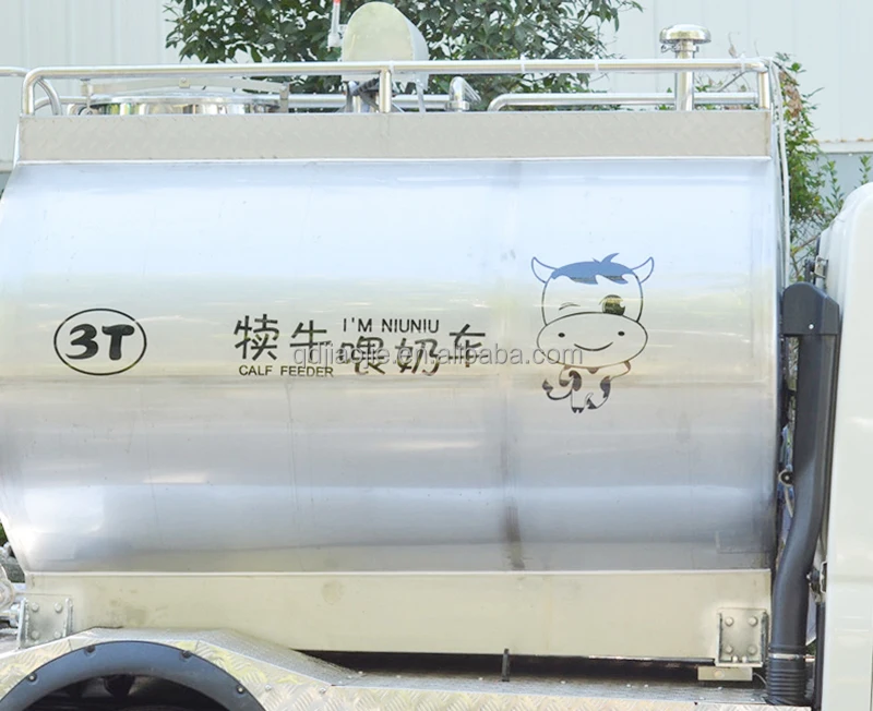 Factory Price Automatic Calf Milk Feeder Wagon Dairy Farm Equipment  3000 Liter Stainless Steel Water Tanker Cart for Farm Use