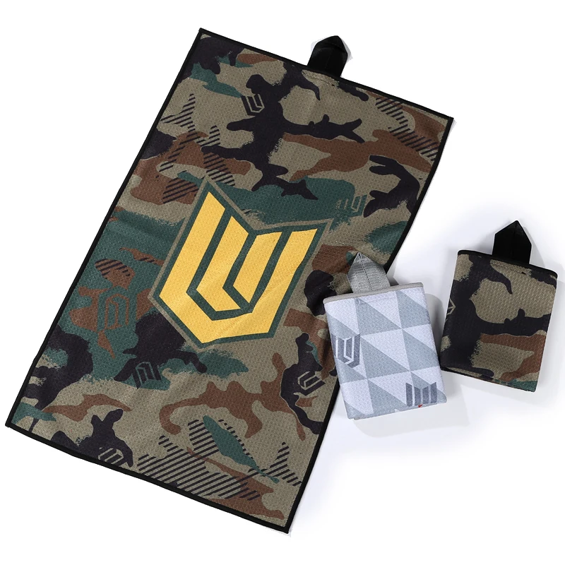 Wholesale Quick Dry Microfiber Sublimation Printing Waffle Disc Golf Towel Printed