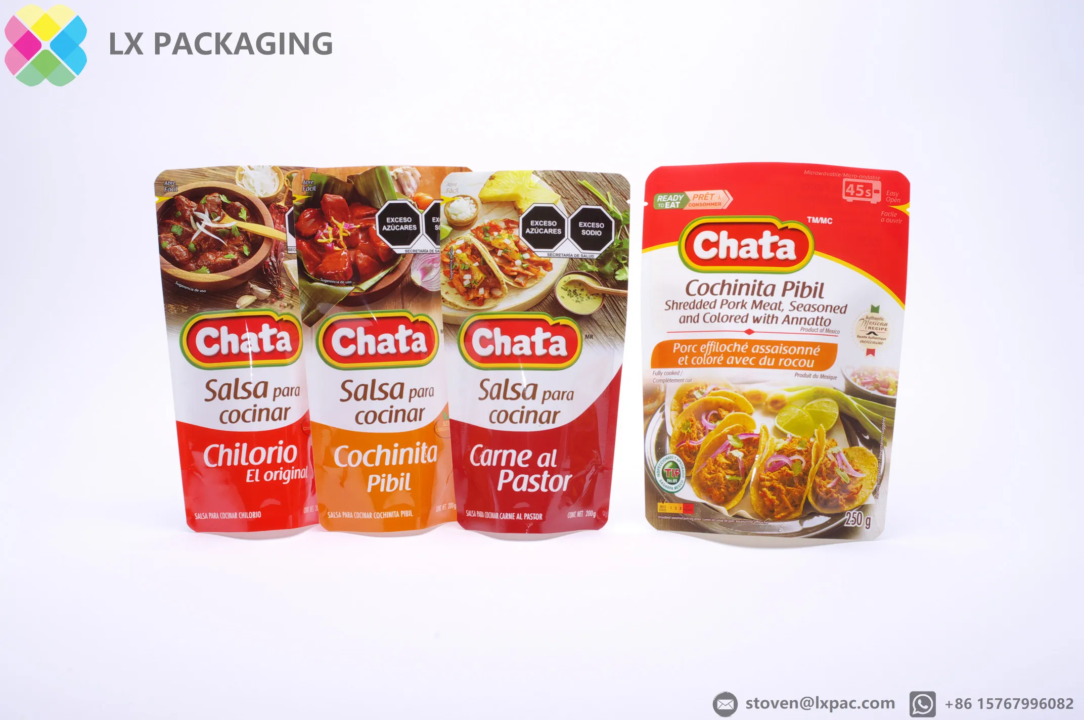 Ketchup Sauce Packaging - Tomato Paste Hot Filling Aluminum Foil Barrier agait Oxygen / moisture Flat Pouch Bag