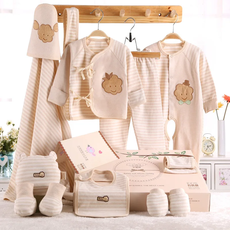 211110XL11 toddler infant jumpsuits bibs hats towel socks pillow clothing sets boys girls romper gift box newborn baby clothes