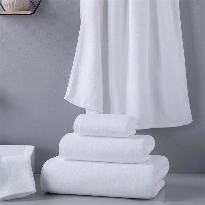 Hotel Linen Custom Terry White Cotton Plain Woven Bath Towel Hand Towel