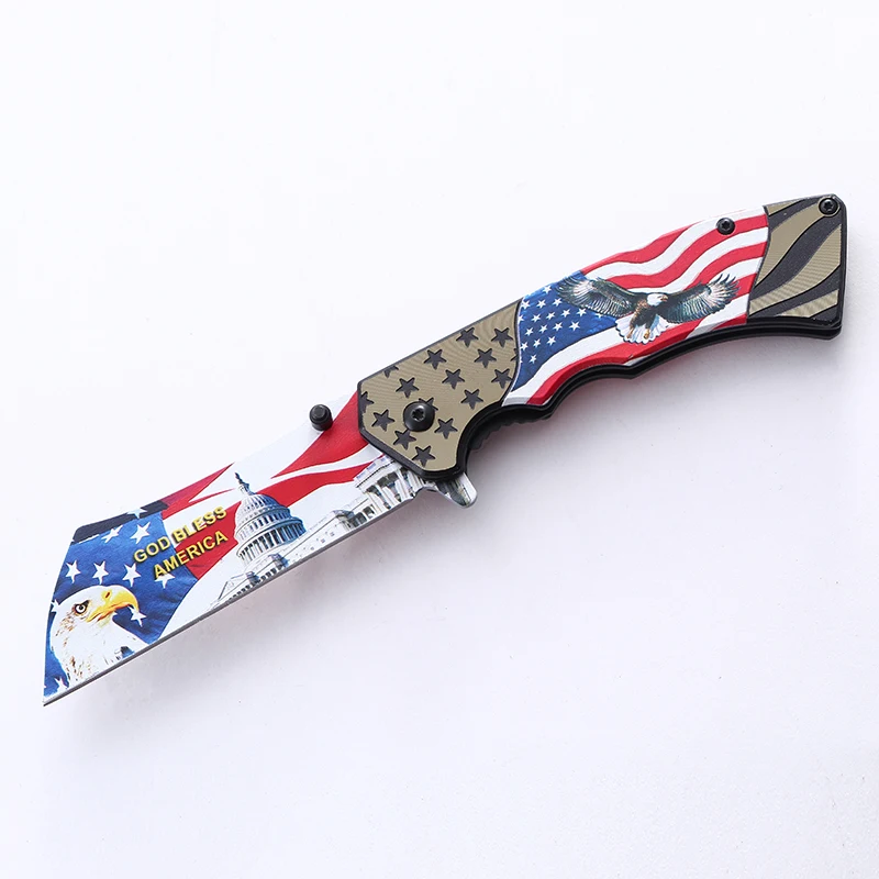 Aluminum handle with 3D printing knife stainless steel blade with 3D printing pocket knife