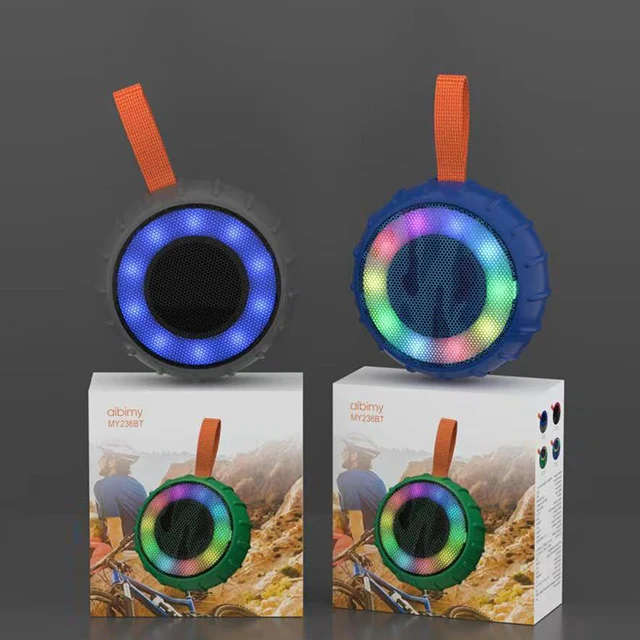 IPX6 Waterproof LED Colorful Speaker Portable Mini Wireless BT Speaker For Outdoors And Sports