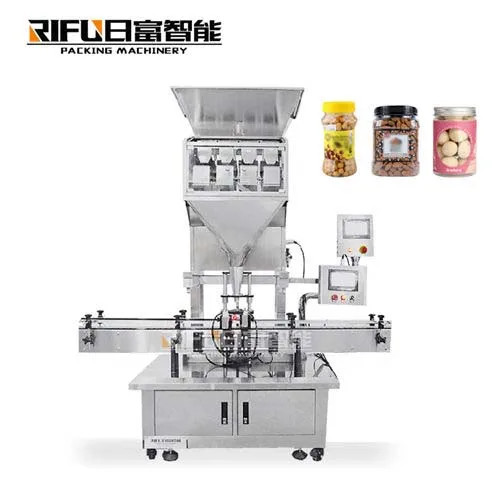 Automatic nuts particle filling machine for plastic bottle