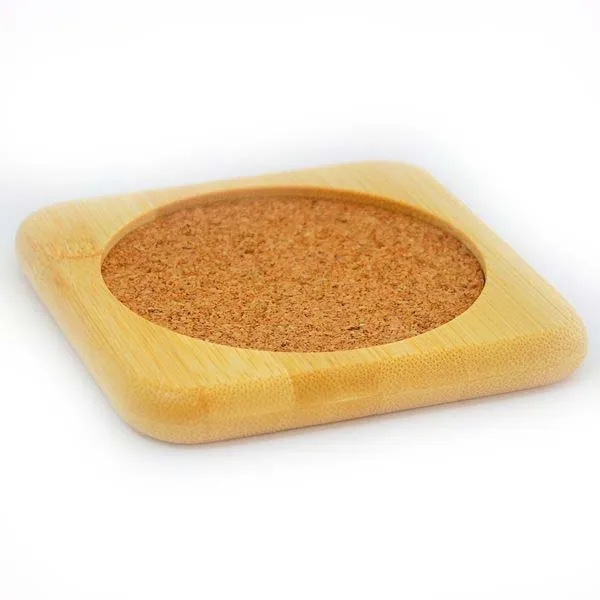 
Wholesale Popular custom design bamboo and wooden cup coaster mat set of 4 for Anniversary Gift 