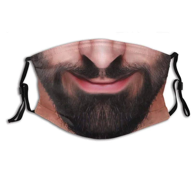 Halloween personalized expression funny dustproof cotton printed party face mask can be washed and reused beauty facial mask