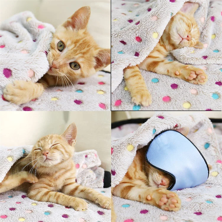 Wholesale Soft Coral Fleece Dog Cat Rest Throw Blanket Waterproof Pet Blanket