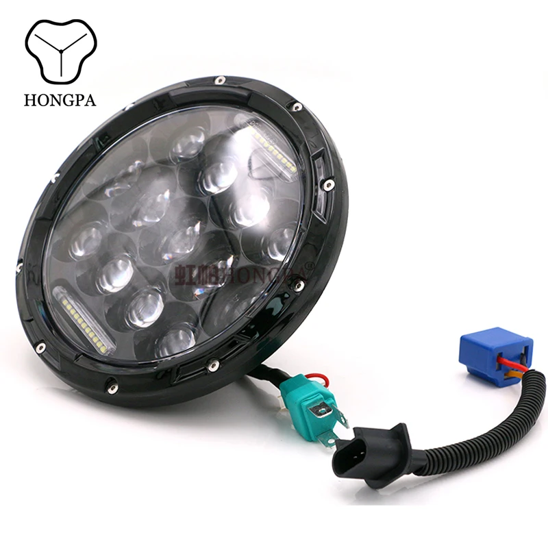 7' 60W Round Led Motorcycle Headlight Projector For Jeep Cafe Racer