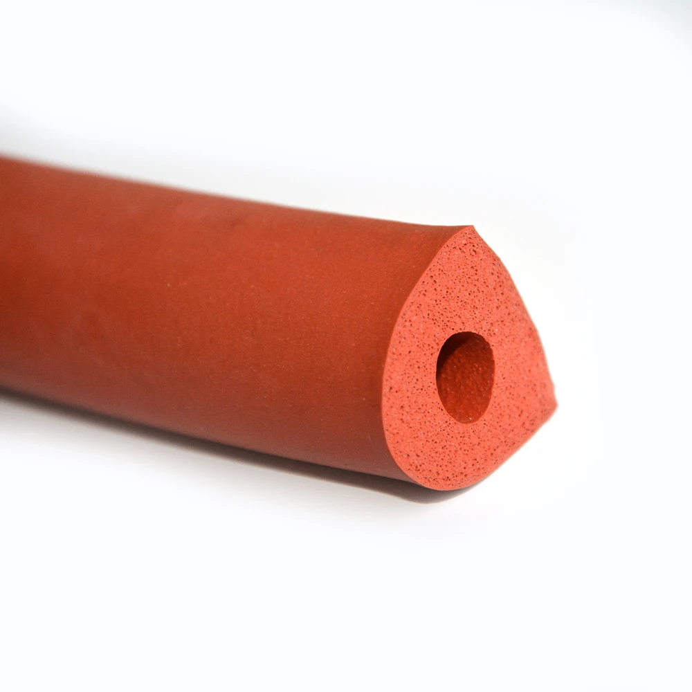 Extruded High Temperature Resistant Rubber Square Silicone Rubber Foam Sponge Door Gasket Sealing Strip