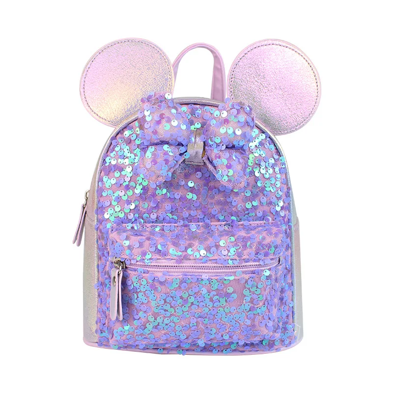Hot Sale Sequin Schoolbag Solid Color Backpack Boys Girls Toddler Children Kids Backpack Bags