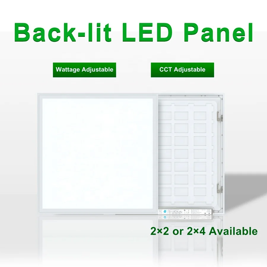Home Office Light DLC ETL LED Panel Light 2x2 2x4 1x4 40W 30W 25W 5000K IP40 Recessed Square Backlit Light