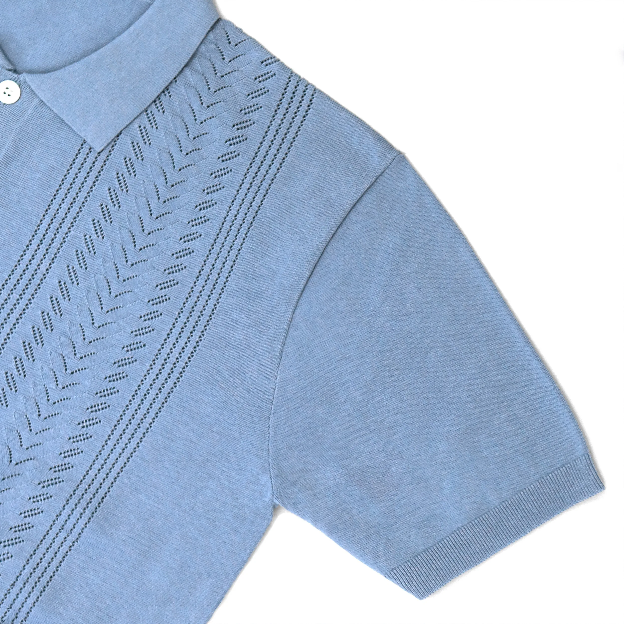 AiNear wholesale custom logo design oem & odm fashion short sleeve polo t shirt blue for men cotton knitted pullover sweater