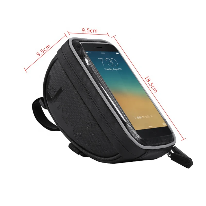 
New Design Chinese Element Waterproof Cycling Phone Bag Frame Handlebar Bag With 6 Inch Screen For Bike Bicycle Bag Phone 