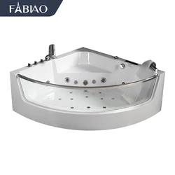 FABIAO Baignoire jakuzzy Modern Design Bath Luxury Sector Shape acrylic Freestanding 2 Person Bath Tub Prices For Hot Spring SPA