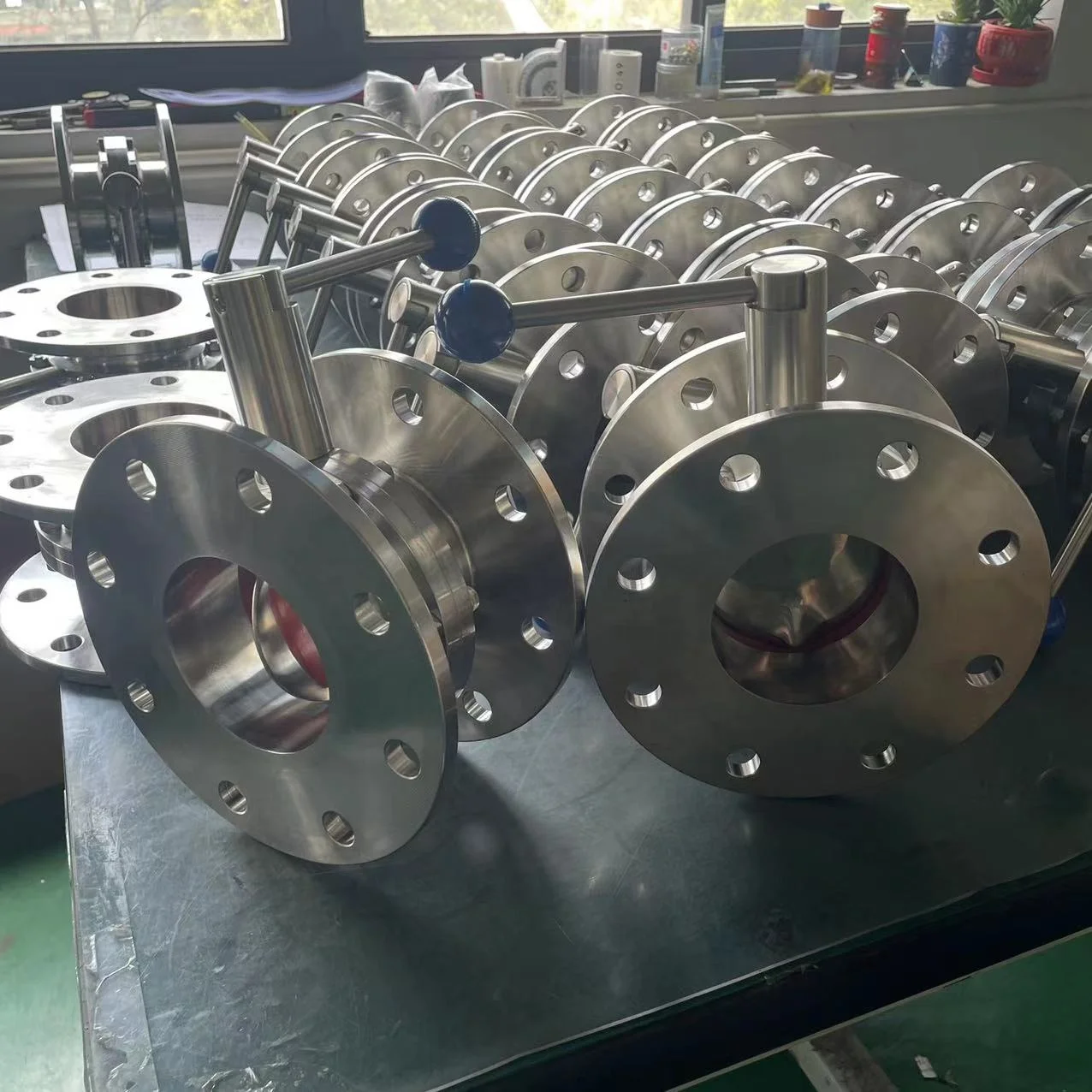 Sanitary Stainless Steel 304/316L Manual Flanged Butterfly Valve