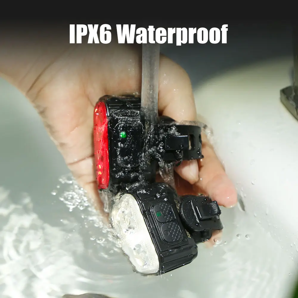 2022 New Front Back Bike Light USB LED Rechargeable Set Flashlight MTB Road Bicycle Cycling Lights Accessories