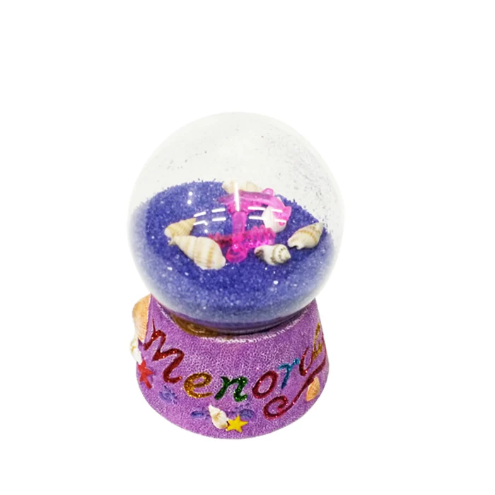 Mallorca & Menorca Souvenir Snow Globe With Sands and Plastic Accessory