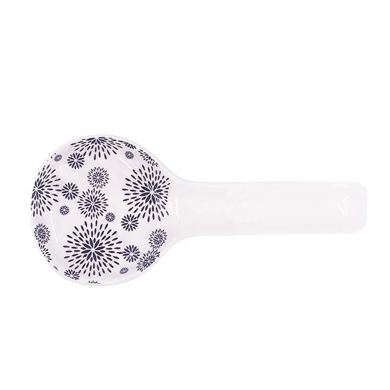 Ceramic Decorative Tableware Various Patterns Grape Design Embossed Spoon Rest Spoon Rests & Pot Clips
