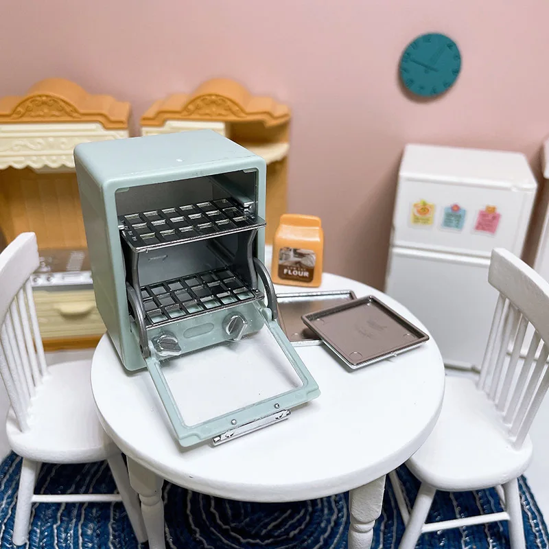 1:12 Doll House Kitchen Miniature Food Play Model European Style Kitchen Furniture Vertical Electric Oven