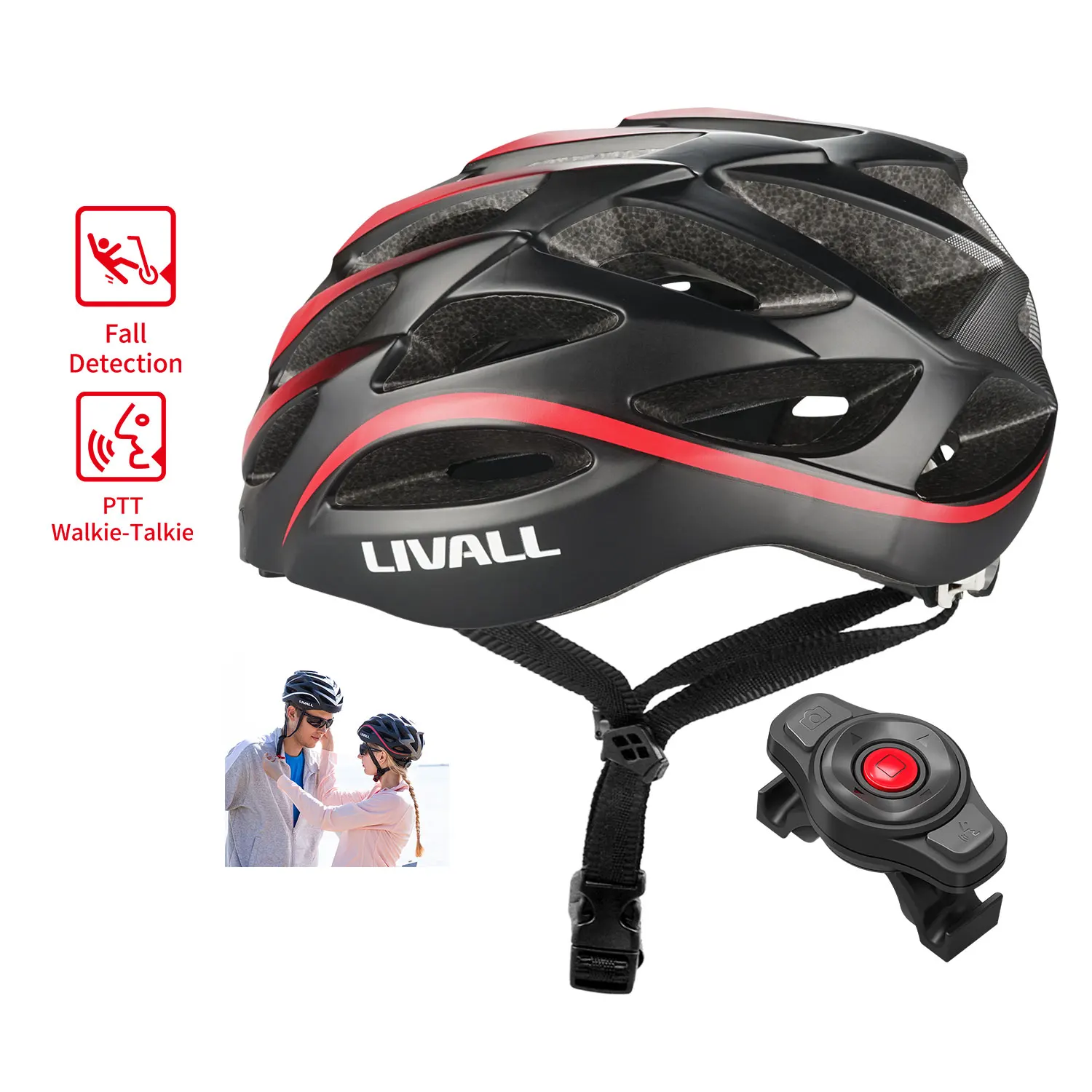 Bh62 Neo Universal Riding Cycling Cascos De Ciclismo LIVALL SOS Fall Detection Smart Bluetooth Speaker Walkie Talkie Helmet