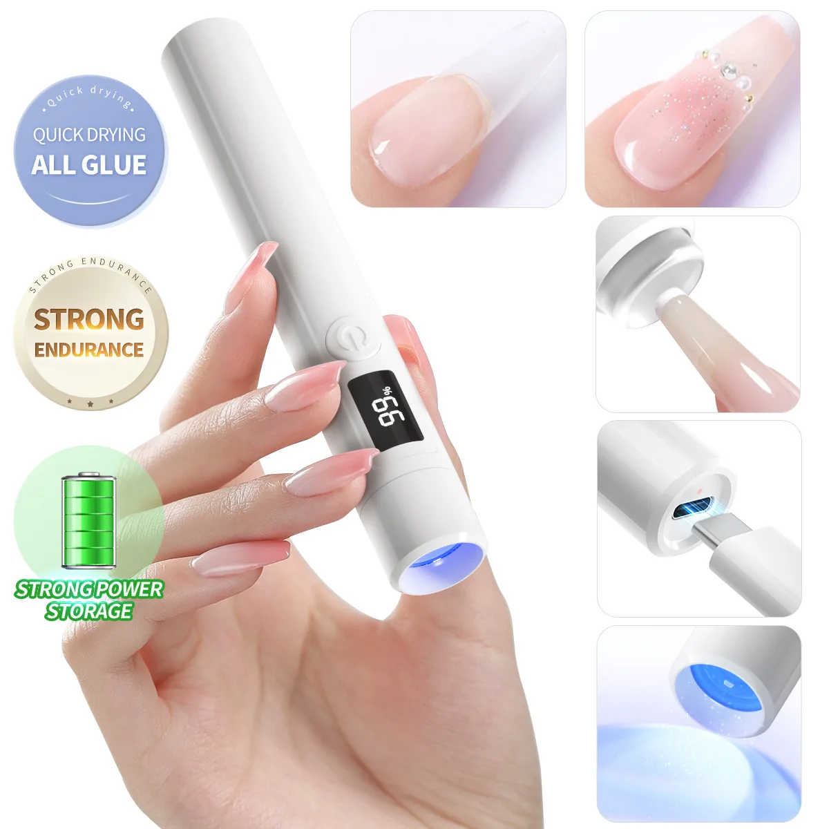Wholesale Timer Fast dryer Handheld Rechargeable Cordless Curing nail polish Gel Portable Mini Uv Led Nail Lamp