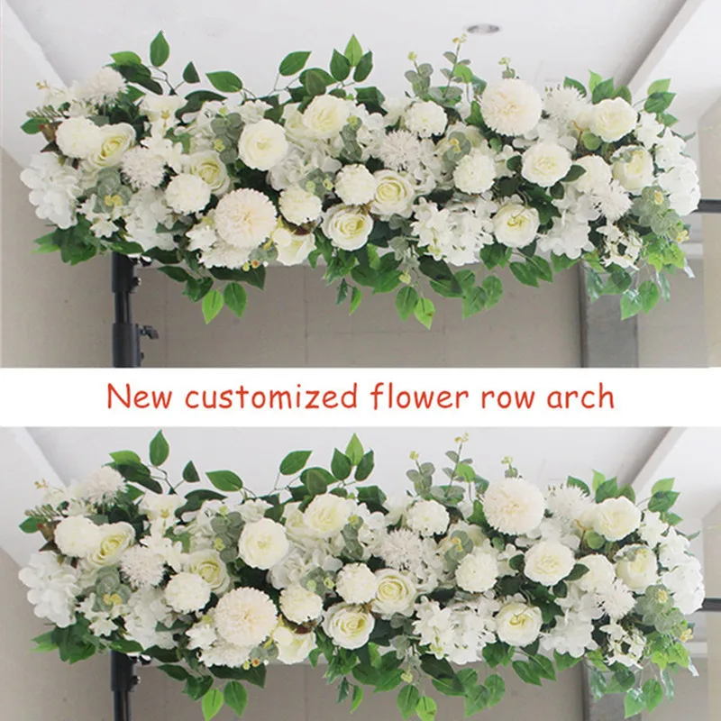50cm DIY silk peony rose flower row decor wedding backdrop flower wall arrangement