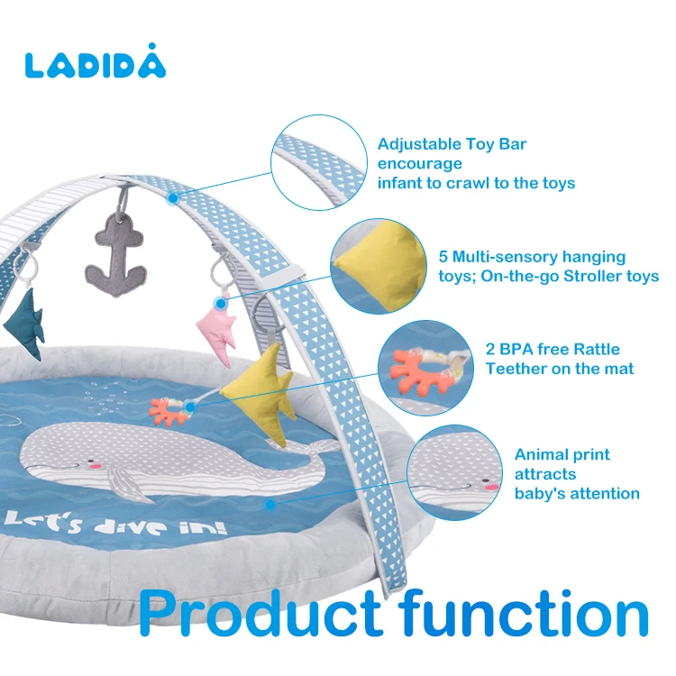 Новое поступление, круглый детский игровой тренажерный зал, экологически чистый игровой коврик для малышей, детский игровой коврик