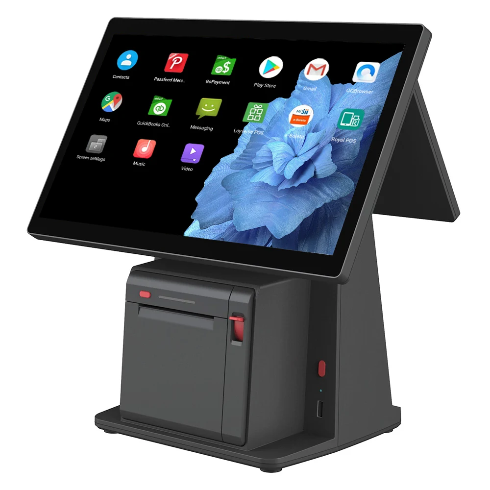 14.1' Touch Screen Display Pos Touch Screen Monitor PC All in One Pos System Cash Register with Pos Printer for Small Business