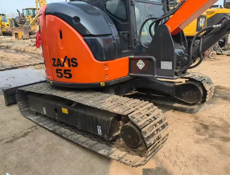 Hitachi Zaxis 55 Япония использованный 5 тонн zx55 zx55u zx55us zx55usr мини-экскаватор с резиновым гусеничным экскаватором для продажи