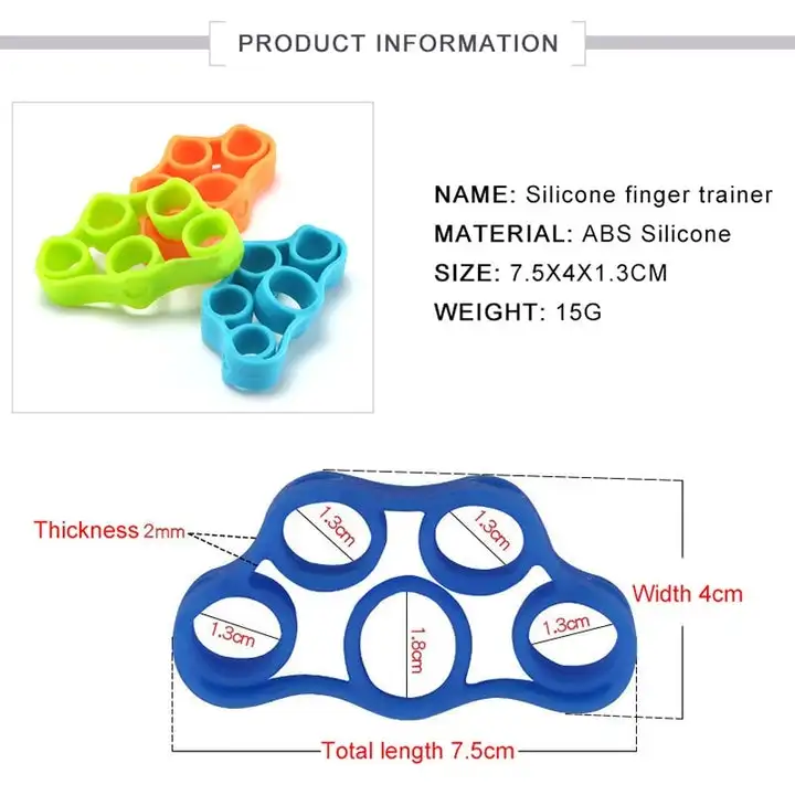 Hot Sale Silicone Five Finger Gripper Strength Trainer Wrist Finger Stretcher Hand Resistance Bands