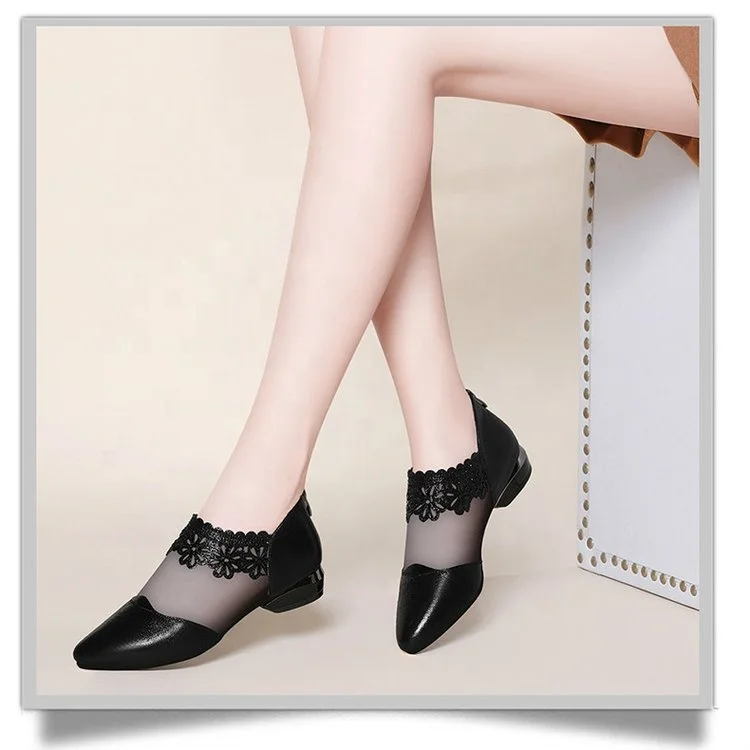 Women Fashion Sexy Cut-out Low Chunky Heel Round Toe Back Zipper Casual Sandals Short Ankle Boots