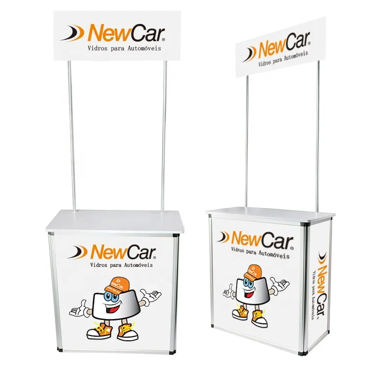 Aluminum Frame Exhibition Trade Fair Promotion Pop Up Counter, Promotion Booth Table