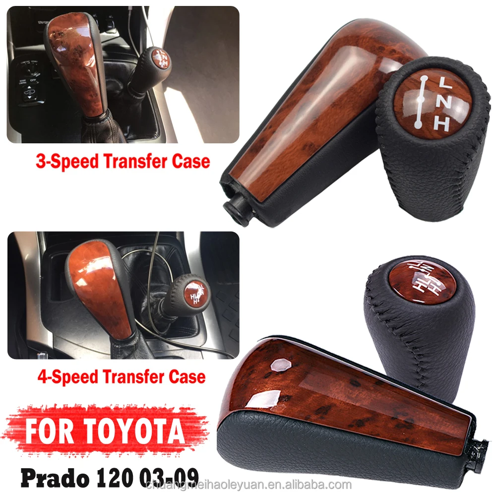 Fit For Toyota Prado LC120 2003-2009 5 Speed Gear Shift Knob Transmission+Transfer gear shift