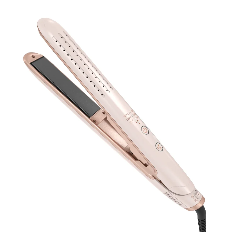New Design 360 Degree 2-in-1 Cool Air Hair Styler Tourmaline Plate Hair Straightener and Curler with LED Display Swivel Cord