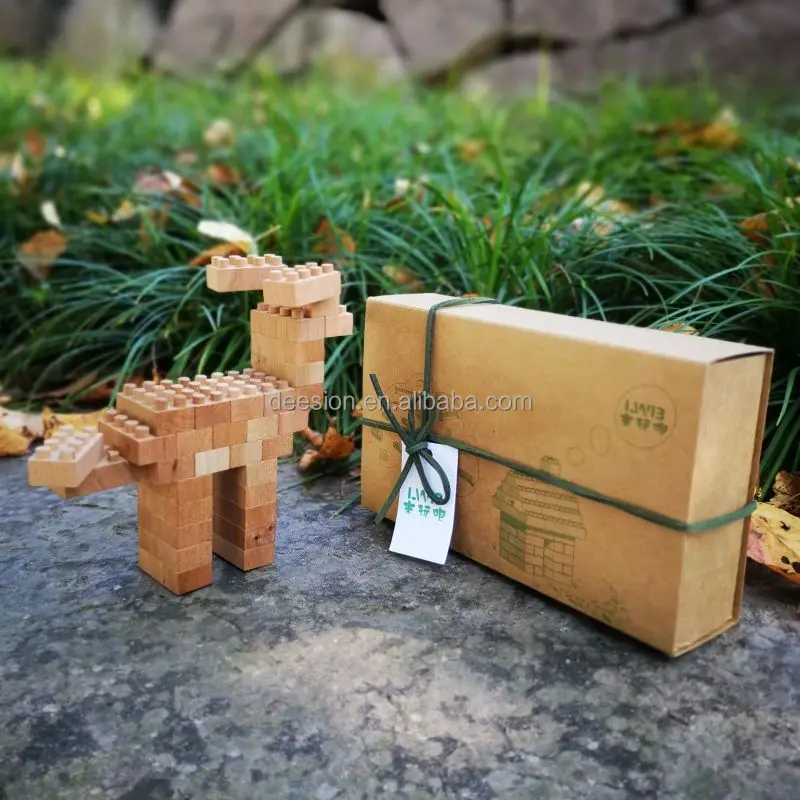 2022 ECO Friendly STEM solid wood building DIY toy sheep for kids LWB3007