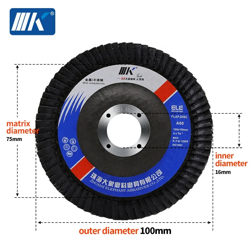 K brand metal grinding wheel 100x16mm cheap and durable grinding disc