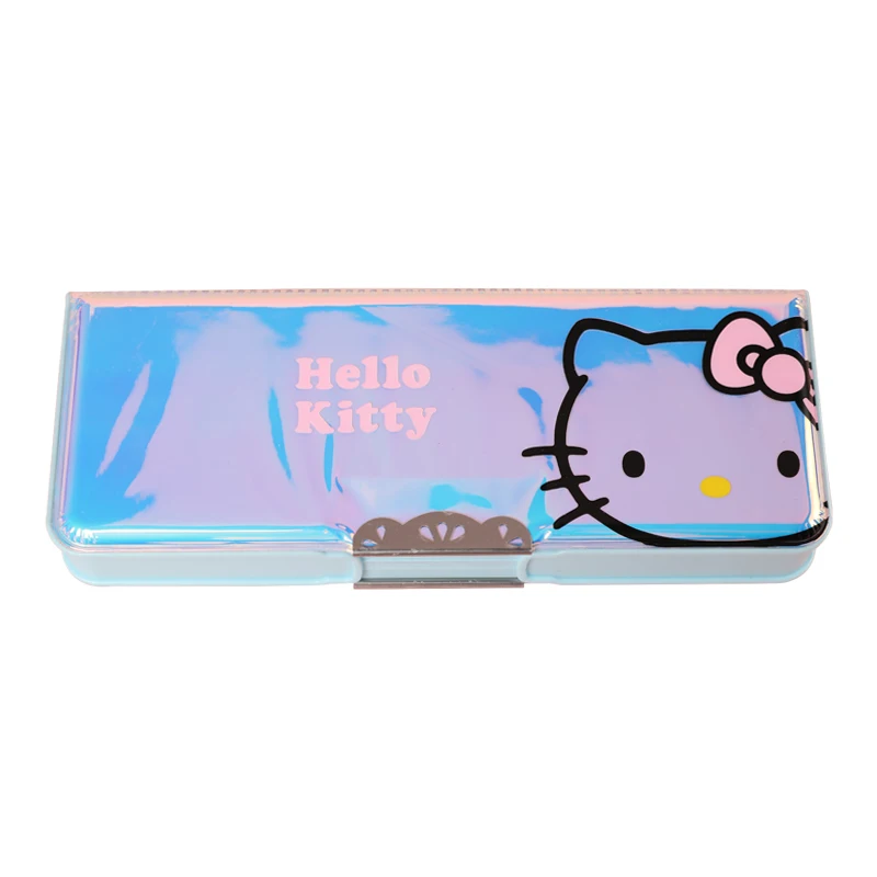 Topsthink Personalized Laser PVC Pen Bag Pouch Hello Kitty Durable Students Kawaii Cute Stationery Zipper Pencil Box