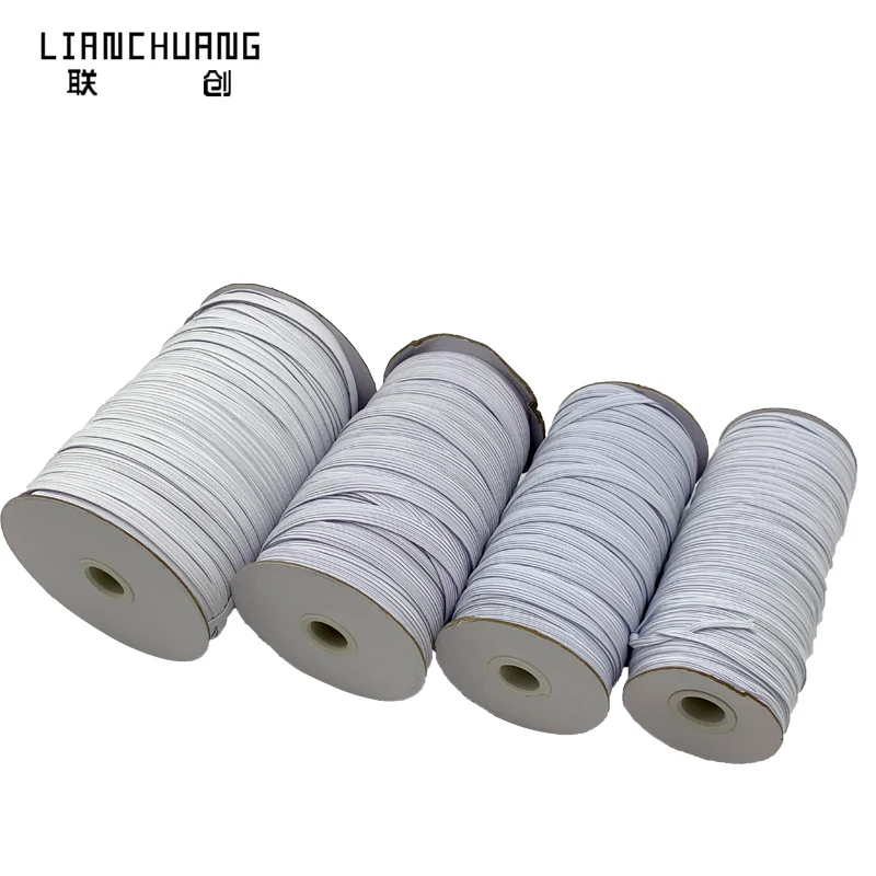 
 Оптовая продажа, эластичная плоская плетеная эластичная лента на заказ  