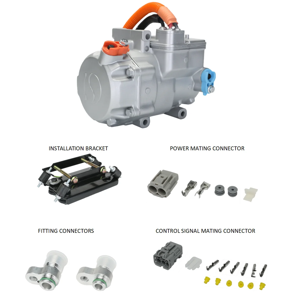 34cc Portable DC electric R134a air conditioner AC A/C srcoll compressor for electric vehicle universal type automotive factory