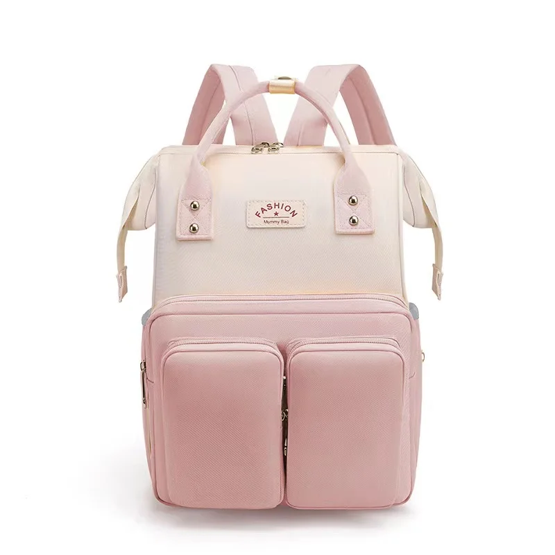 Pink 3 in 1 Multi-Function Baby Backpack Waterproof Outdoor Sports Baby Bag newborn reusable maternity Mummy Diaper Backpack Bag