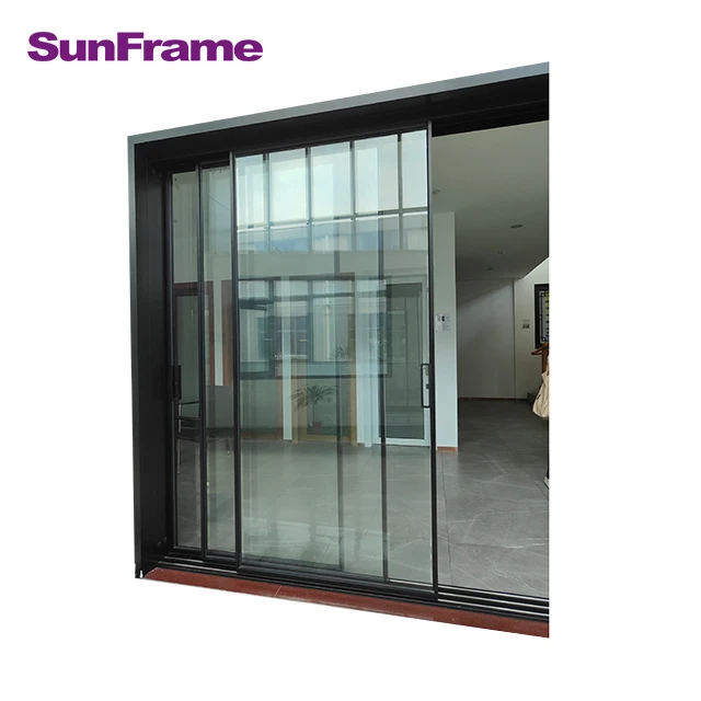 Double Glazed Low E Glass Exterior Patio Aluminum Australia up Down Sliding Doors