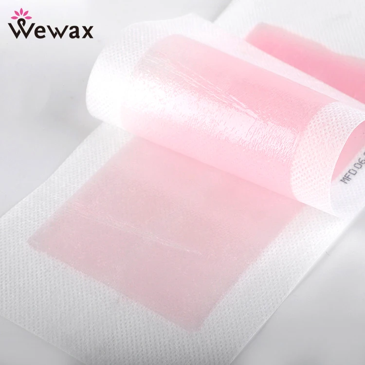 Customized color wax+strip Hair Removal Depilatory Wax Strip guangzhou non woven waxing strips ready to use