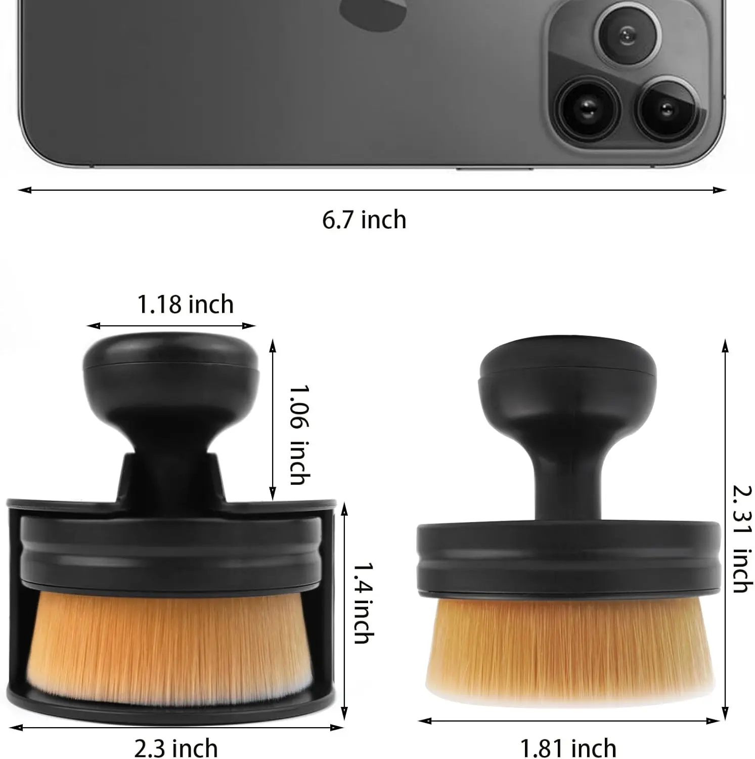 Wholesale High Density Premium Trim Dressing Applicator Brushes PP Auto Detailing Cleaning Car Brush for Detailing