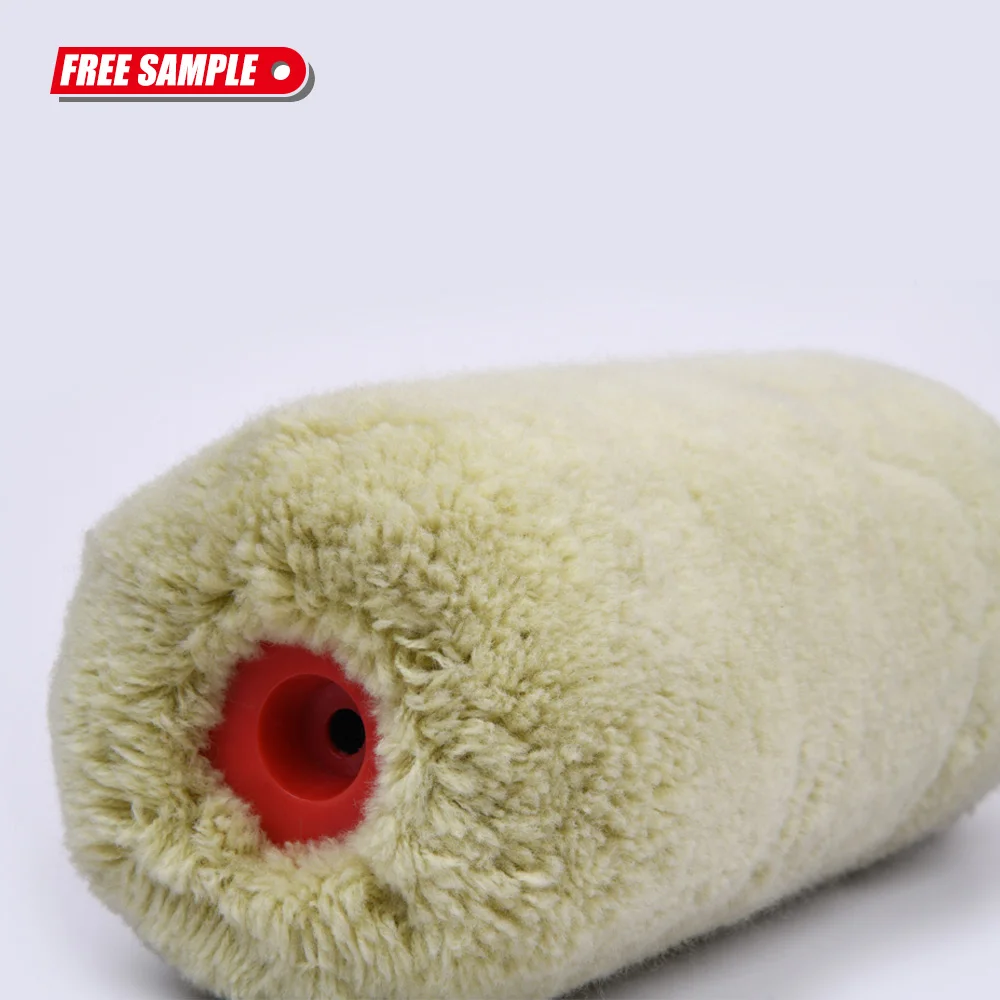 Hot Selling Durable Pro Grade Polyamide Green Painting Roller Brushes Zinc Frame covering Rubber and Plastic Handle