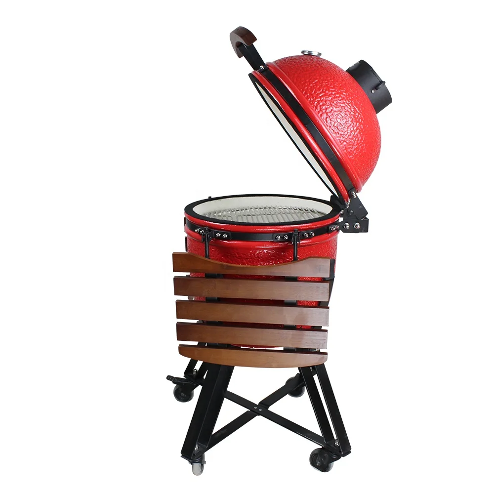 Себ KAMADO красный стол для барбекю древесный уголь уличная духовка и гриль Kamado курильщик