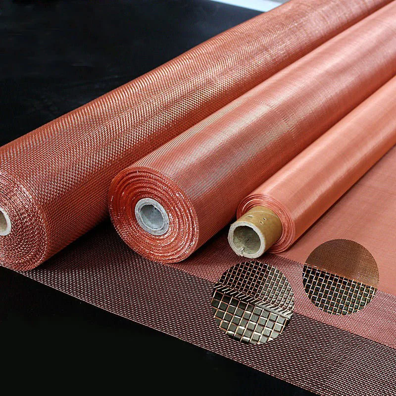 Faraday cage 200 mesh 99.9% red copper wire shielding fabric mesh screen