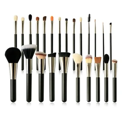 flat angled animal hair makeup brush powder popular make up brush sets beauty professional 42pcs black makeup brush set cosmetic