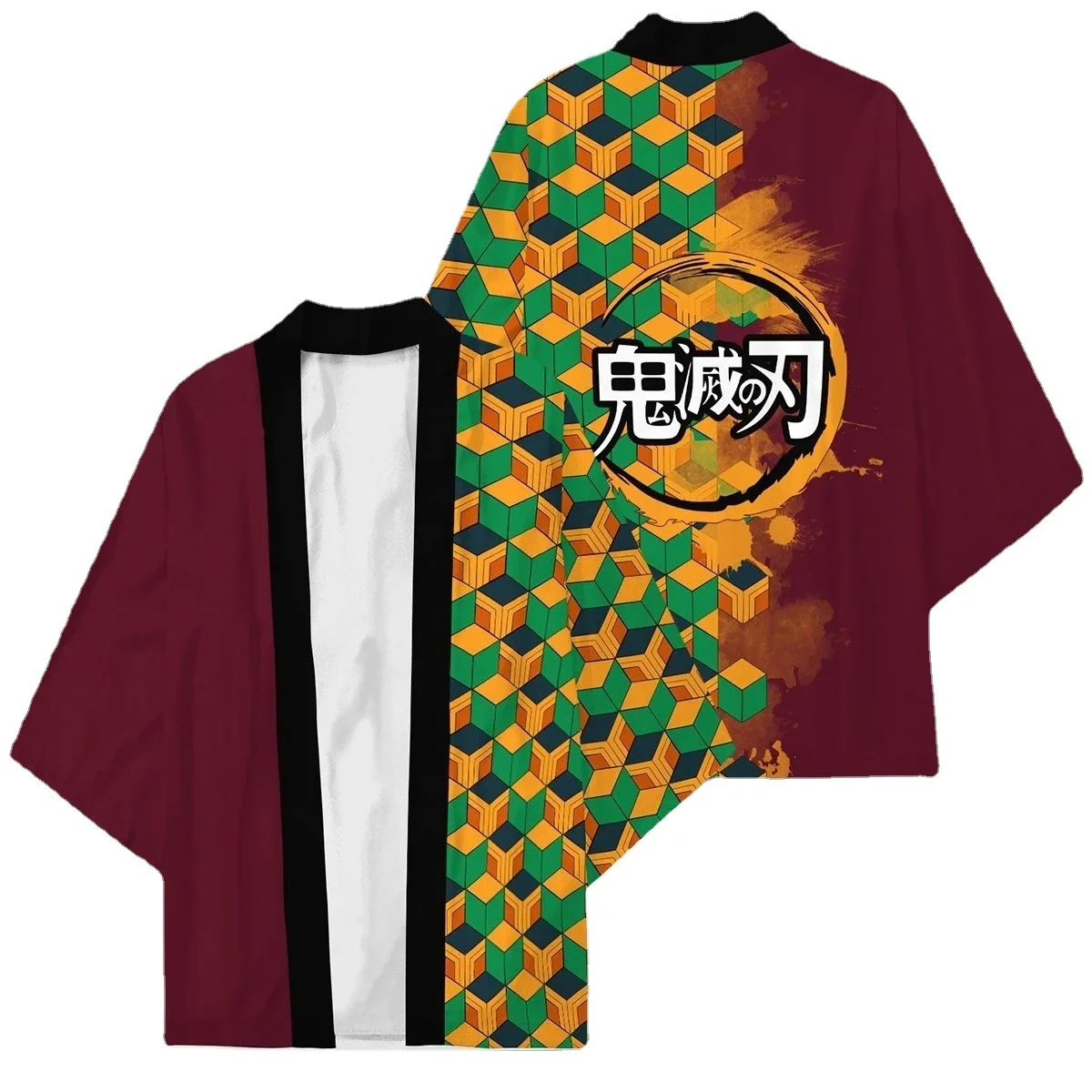 Gerenal Basic Wholesale Kimetsu No Yaiba Cos Kimono 3d Printed Short Sleeve Tshirt Kimono Cloak Coat Pajamas Cosplay Clothes